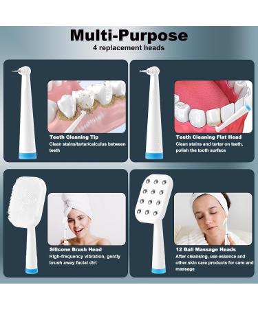 Hotodeal Plaque Remover & Facial Brush - Dental Calculus Cleaner with 4 Heads - Multifunctional Scrubber Kit for Men & Women - International Shipping Available - Buy Online on GoSupps.com