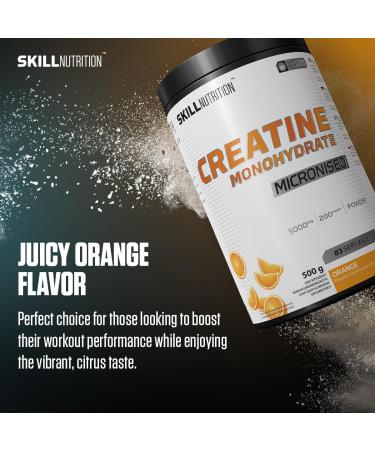 Olivit Creatine Orange 500g Micronized Creatine Monohydrate for Enhanced Absorption & Performance Supports Strength Muscle Growth and Recovery VeganFriendly Pure Formula - Buy Online on GoSupps.com