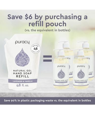 Puracy Lavender & Vanilla Gel Hand Soap - 2-Pack, Moisturizing Natural Liquid Soap for Soft Skin, 12 fl oz Each - Buy Online on GoSupps.com