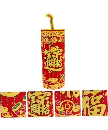 Alipis 1pc Chinese New Year Decoration Car Decor Car Trim Front Door Sitting on The Flannel Red Red 18x6cm - Buy Online on GoSupps.com