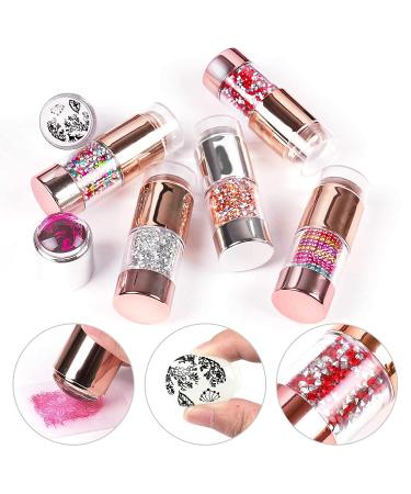 DouborQ 6Pcs French Tip Nail Stamp + Clear & White Double Stamper | 12Pcs Scraper | Nail Art Jelly Stamper for Manicure | DIY Designs - 18 Piece Set - Buy Online on GoSupps.com