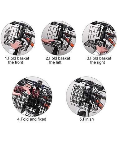 Folding Rear Bike Basket | Detachable Front Basket | Rust-Proof Wire Mesh | Bike Cargo Rack - Buy Online on GoSupps.com
