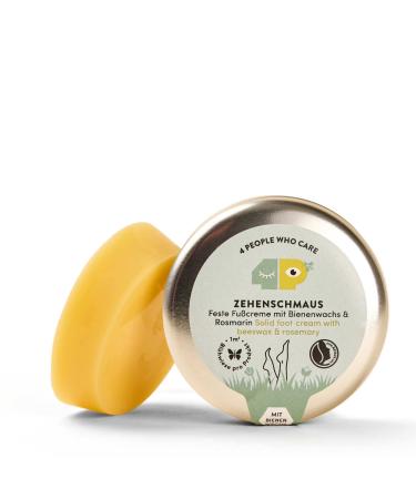 Fixed organic foot cream with beeswax and shea butter - "toe feast" by 4peoplewhocare - KO foot care cream with fragrance of fresh rosemary and eucalyptus (classic 40g can) - Buy Online on GoSupps.com