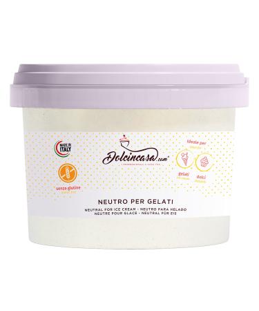 Dolcincasa-com Neutral for Ice Cream and Fruit Gelato with Guar Flour and Carob Seeds Thickener Emulsifier