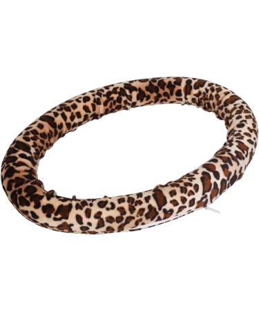 2pcs Round Heatless Curler Dual Use Heatless Curling Rod Headband Round Leopard Print Hair Rollers Styling Tool with 2 Combs - Buy Online on GoSupps.com