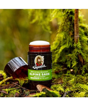 Dr. Squatch Natural Deodorant for Men Odor-Squatching Men's Deodorant Aluminum Free - Alpine Sage 2.65 oz (1 Pack) - Buy Online on GoSupps.com