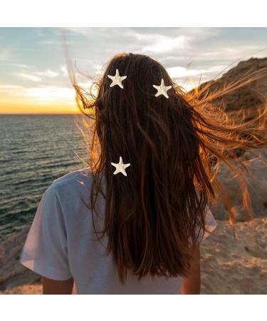 OBTANIM Starfish Hair Clip Set - Resin Beach Sea Star Hair Pins for Women and Girls - Mermaid Hair Accessories - 2 Count - Buy Online on GoSupps.com
