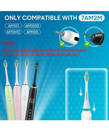 Toothbrush Replacement Heads for 7AM2M AM101/AM105 Electric Toothbrush - 12 Pack Soft Bristles - Buy Online on GoSupps.com