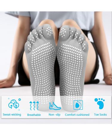 Jinlaili Yoga Socks Slippers for Women & Men - Anti-Slip Cotton Slide Socks for Pilates Gymnastics Barre & Dance (EU 37-42) - Buy Online on GoSupps.com