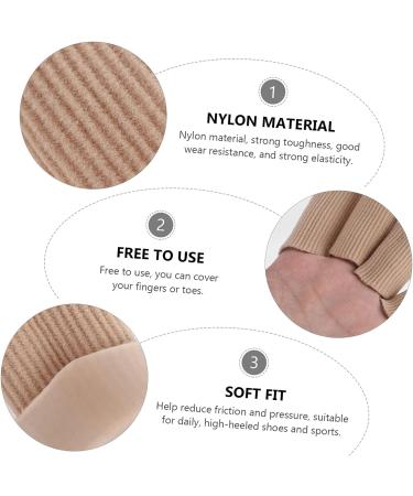 FOMIYES Silicone Gel Finger & Toe Sleeves Set - Toe Protector, Separator, Cushion, Bandage - Earth Tones (2 Pairs) - Buy Online on GoSupps.com
