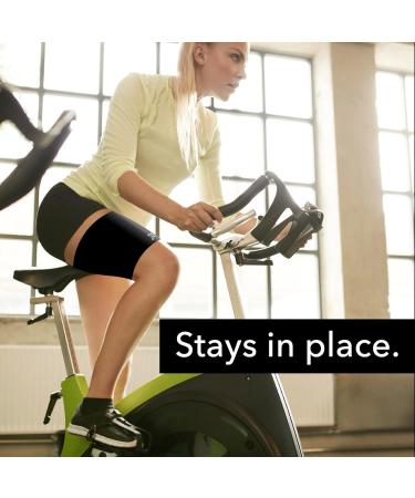 Thigh Compression Sleeve for Men & Women - Medical Grade Support for Hamstring Quadriceps & Groin Strains - Size Large (Black - Buy Online on GoSupps.com