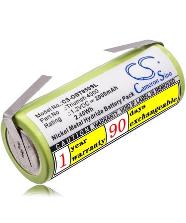 1.2V 2000mAh 3745 3762 3761 Battery Replacement for o-ral b Triumph 4000