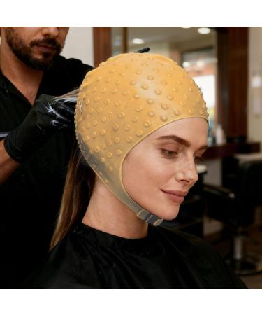 Homoyoyo Bonnet de Coloration Silicone avec Perforations Pr cises Kit Outils pour M ches et D coloration Calotte Dor e pour Utilisation Domicile et Salon - Buy Online on GoSupps.com