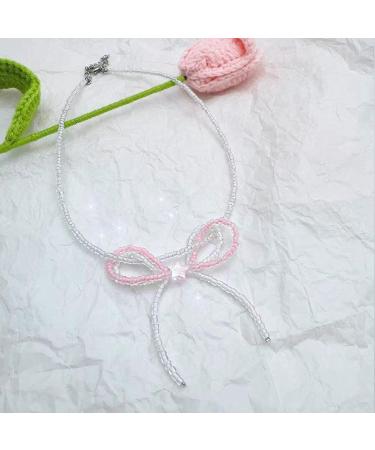 Silay Lian Xue Elegant Pink Loop & Star Necklace | Handmade Celbrebest Chain Jewelry for Women & Girls - Stylish Accessory - Buy Online on GoSupps.com