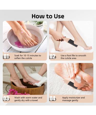 Foot File Double Sided Pedicure Professional Foot Scrubber Hard Dead Skin Remover for Feet Concave Convex Shape Foot Callus Remover for Bath Salon Pedicure Wet and Dry Cracked Foot Care Grater Rasp - Buy Online on GoSupps.com