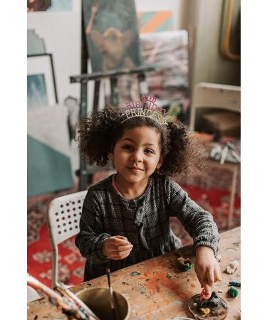 DAMI Happy Birthday Crown Headband - Gold Rhinestone Princess Tiara for Girls and Women - Buy Online on GoSupps.com