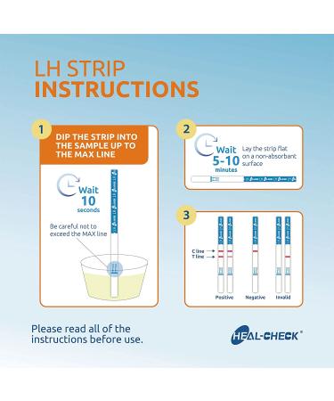 50-Pack HEAL-CHECK Ovulation Test Strips + Free Collection Cups - Fertility Tracker Kit for Women - Easy at Home LH Test Strips (4.0MM) - Buy Online on GoSupps.com