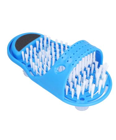 Alvinlite Foot cleaner Simple Foot Scrubber Feet Shower Spa Easy Feet Cleaning Brush Peeling Foot massager Slipper for Unisex adults 1 piece (blue) foot cleaner