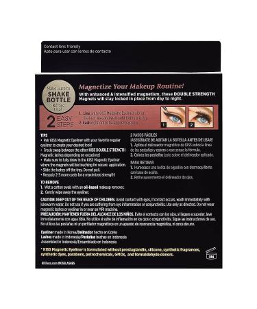 Magnetic Eyeliner & Lash Kit - KISS Lure, 1 Pair Synthetic False Eyelashes with 5 Double Strength Magnets, Smudge Proof Biotin Infused Black Eyeliner, Precision Tip Brush - 2 Piece Set - Buy Online on GoSupps.com