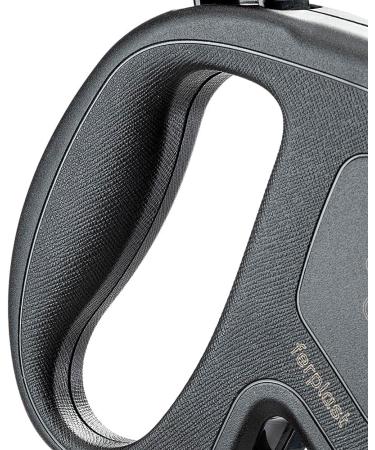 Ferplast Flippy One Dog Leash - Extendable Roller Leash for Large Dogs up to 50 kg | 5m Black Belt with Individual Locking Button - Buy Online on GoSupps.com