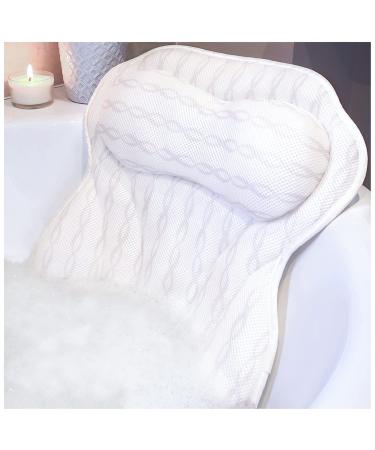 Luxury Bath Pillow - Relieve Stress and Rejuvenate - With Neck and Head Rest Support - Ergonomic Shape and Extra Soft Mesh - Bathtub Pillow, Bath Pillows for Tub, Bath Accessories, Bathtub Accessories