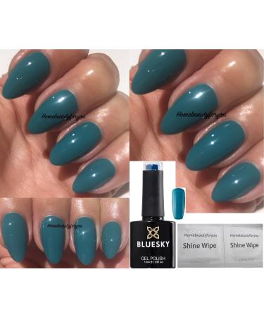 Bluesky Gel Nail Polish GREEN TEAL GREEN COLOR QXG77 UV LED Soak Off 10ml (Requires Drying UNDER UV/LED Lamp) - Buy Online on GoSupps.com