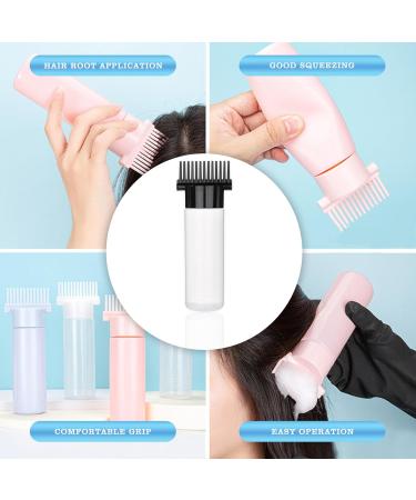 Root Comb Applicator Bottle 180ml | Hair Dye Brush with Graduated Scale | Black & Clear Hair Coloring Tool - Buy Online on GoSupps.com