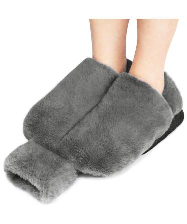 Smexxy heating shoes foot warmers for women 2l hot hot water bottle with soft cover heated slippers foot warmers under the desk soft winter warm heating booties slipper