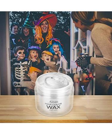 Magic Master Keratin Hair Color Wax - Temporary Instant Colored Clay for Men and Women - White - MMK-009 - Buy Online on GoSupps.com