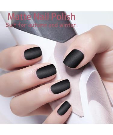 Matte Nail Polish Set 3 Colors Nail Varnish Set Burgundy Dark Red Nail Varnish Shimmer Quick Dry & Long Lasting Black Nail Polisht for Women DIY Nail Art at Home 12ML - Buy Online on GoSupps.com