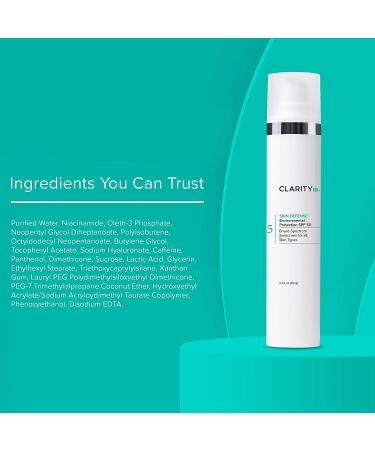 ClarityRx Skin Defense SPF 50 Natural Plant-Based Sunscreen with Zinc & Hyaluronic Acid (2.22 oz) - Buy Online on GoSupps.com