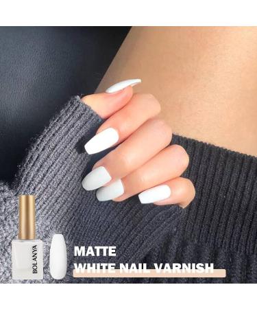 White Matt Nail Varnish: Quick Dry Non-Toxic Polish for Long-Lasting Manicures - Ideal for Women, Teens, and Girls - Buy Online on GoSupps.com