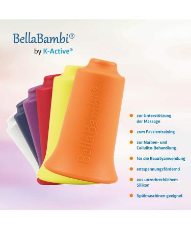 BellaBambi Cupping Cup by K-Active VITALITY - Original Negative Pressure Massage Tool | Orange | 3.5 cm - Shop Internationally - Buy Online on GoSupps.com