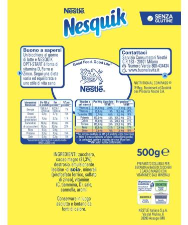  Nesquik Nesquik Opti-Start Cocoa Soluble for Milk 500g Tub - Buy Online on GoSupps.com
