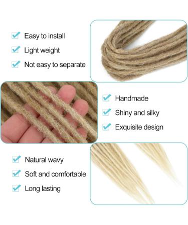 FANWYFYU Straight Double Ended Dreadlock Extensions 24 Inch DE Dreads Full Set Synthetic Hippie Style Dreads 10 Strands Handmade Braid In Dreadlock Extensions (straight 27/613) DE- 24 Inch straight(10 Strands) 27/613 - Buy Online on GoSupps.com
