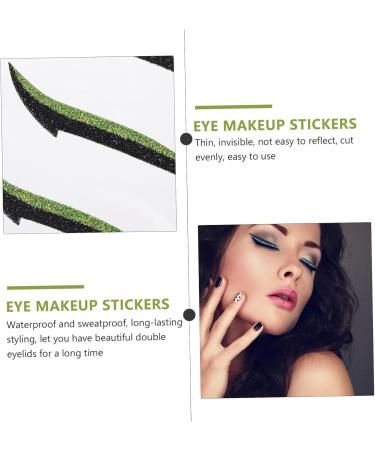 Angoily 12 Pairs Glitter Eyeliner Green Eyeliner Pencil Invisible Eye Eyeliner Decal Double Miss - Buy Online on GoSupps.com