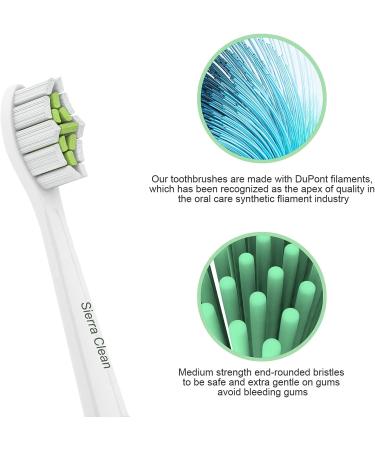10 Pack Sierra Clean Replacement Toothbrush Heads for Sonicare DiamondClean HX606365 - Compatible & White - Buy Online on GoSupps.com