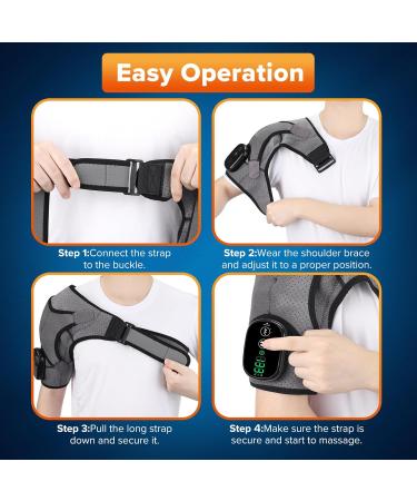 Relieflylab 3-in-1 Heated Shoulder Massager & Heating Pad - Pain Relief Brace for Men & Women - Buy Online on GoSupps.com