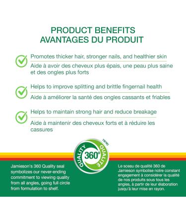 Jamieson Biotin 10 000 mcg Value Size 90 Softgels - Buy Online on GoSupps.com