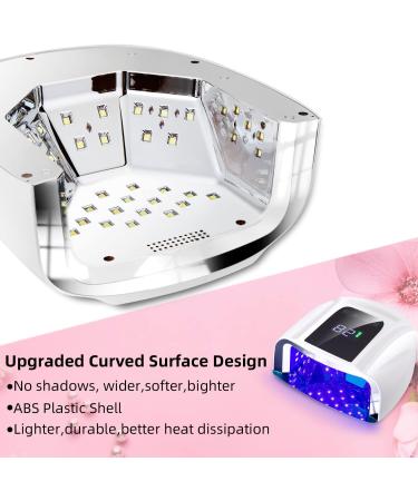 SUNYDOO 96W Rechargeable UV LED Nail Lamp - Cordless & Professional Curing Lamp for Fingernail and Toenail - Auto Sensor & Quick Dry - White - Buy Online on GoSupps.com