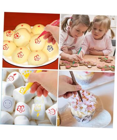 Hoement 6pcs Biscuits Decor Cake Boxes Edible Marker Cake Coloring Markers Edible Pigment Pens Plastic - Buy Online on GoSupps.com