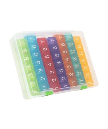 e-Pill 7 Times a Day x 7 Day Weekly Pill Organizer Pillbox with Clear Case
