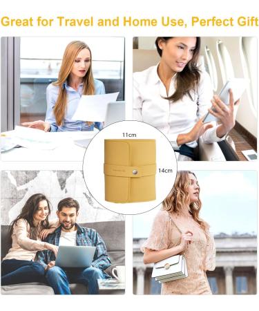 Manicure Pedicure Set 16 PCS Professional Stainless Steel Nail Clippers Grooming Kit - With Luxury Leather Travel Case (Yellow) lemon tree - Buy Online on GoSupps.com