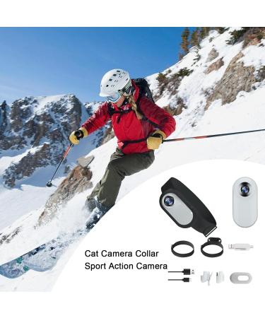 Pets Collar Camera Pets Sports Action Camera Pets Wireless Collar Cameras with 170 Ultra Wide Angle Lens Portable Pup Collar Cam Pets Camera Collars Mini Pets Neck Cam for Home and Outdoor Whiteee - Buy Online on GoSupps.com