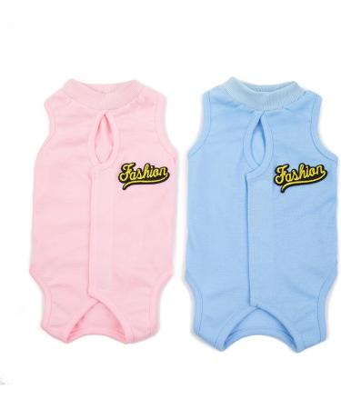 Komate Cat Surgical Recovery Suit | Post Surgery Cotton Pet Physiological Clothes | E-Collar Alternative for Cats & Dogs (S Pink) - Buy Online on GoSupps.com