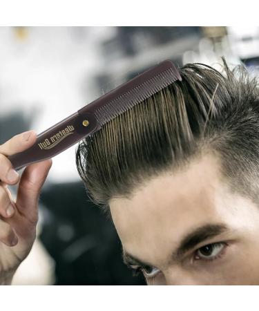 2Pcs Folding Comb Set for Men - Compact Grey Plastic Hair and Beard Grooming Combs - Buy Online on GoSupps.com