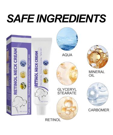 3 Pack Retinol Neck Cream for Wrinkles - Firming & Hydrating Neck Treatment with Antioxidants - 1.41 oz Anti-Aging Neck Care Cream (3) - Buy Online on GoSupps.com
