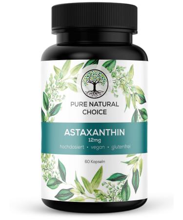 Pure Natural Choice Astaxanthin 12mg - T V tested - 4 monthly supply - capsules - vegan - high doses bioavailability made of pure microalge |60 pcs. - Buy Online on GoSupps.com