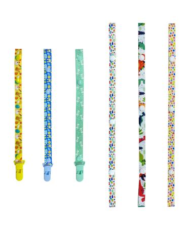 Toy belt keeper pacifier clip portable stroller toy belt adjustable pacifier belt anti-drop toys (6 pieces)
