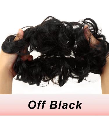 JJstar Curly Wavy Hair Scrunchies - Synthetic Chignon for Women & Girls (Off Black) - Buy Online on GoSupps.com